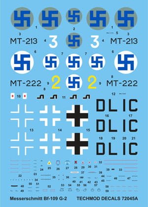 Przejdź do produktu TECHMOD 72045 - 1:72 Messerschmitt Bf-109G-2 w/masks
