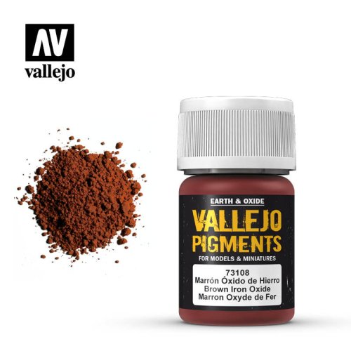 Przejdź do produktu VALLEJO 73108 - Pigment Brown iron oxide 30 ml