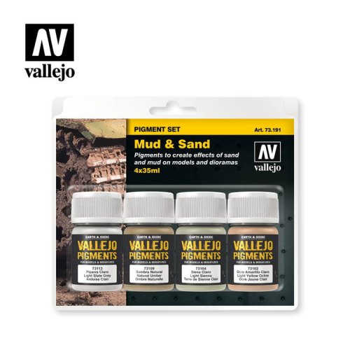 Przejdź do produktu VALLEJO 73191 - Mud & Sand Pigments Set