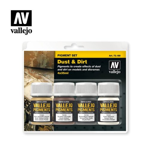 Przejdź do produktu VALLEJO 73190 - Dust & Dirt 4 x 35ml Pigments Set