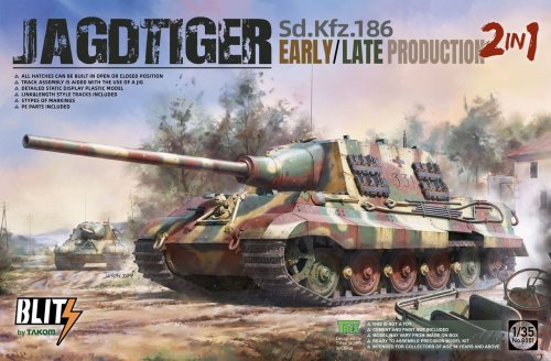 Przejdź do produktu TAKOM 8001 - 1:35 Sd.Kfz.186 Jagdtiger Early/Late Production
