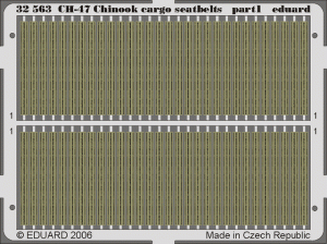 EDUARD 32563 - 1:35 CH-47 Chinook cargo seatbelts
