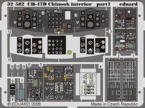 EDUARD 32582 - 1:35 CH-47D Chinook interior