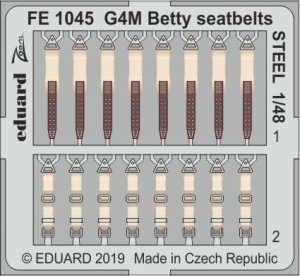 EDUARD FE1045 - 1:48 G4M Betty seatbelts - Steel