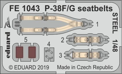 Przejdź do produktu EDUARD FE1043 - 1:48 P-38F/G seatbelts - Steel