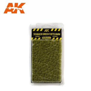 AK INTERACTIVE 8120 - Summer Green Tufts 6 mm - kępy traw 6 mm