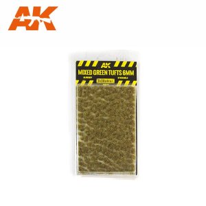 AK INTERACTIVE 8119 - Mixed Green Tufts 6 mm - kępy traw 6 mm