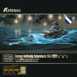 FLYHAWK 1148S - 1:700 German Battleship Scharnhorst 1943 Deluxe Edition