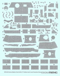 MENG MODEL SPS053 - 1:35 Sd.Kfz.171 Panther Ausf.A Late Production Zimmerit Decal Type 4