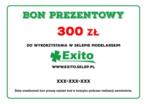 Przejdź do produktu Bon prezentowy 300 zł