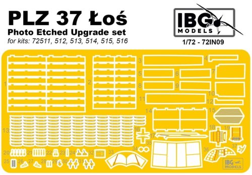 Przejdź do produktu IBG 72IN09 - 1:72 PZL 37 Łoś - Photo Etched Upgrade set