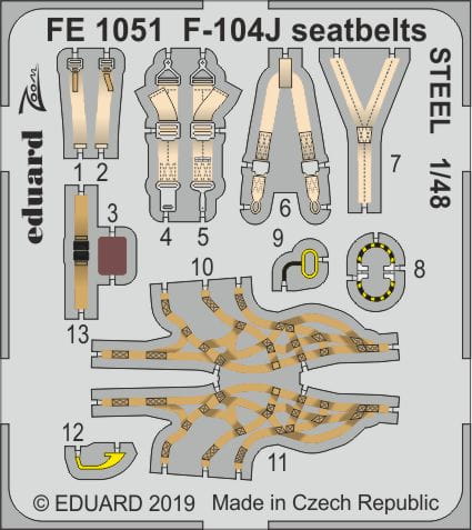 Przejdź do produktu EDUARD FE1051 - 1:48 F-104J seatbelts - Steel