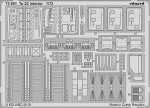 EDUARD 73691 - 1:72 Tu-22 interior