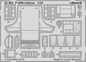 EDUARD 32962 - 1:32 P-40N interior