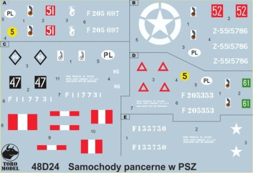Przejdź do produktu TORO MODEL 48D24 - 1:48 Samochody pancerne w PSZ 1 Dywizja Pancerna 1942-1946