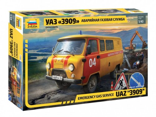 Przejdź do produktu ZVEZDA 43003 - 1:43 UAZ 3909 Emergency Gas Service