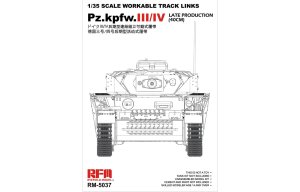 RYE FIELD MODEL 5037 - 1:35 Pz.Kpfw. III/IV Late Production(40cm) workable track links