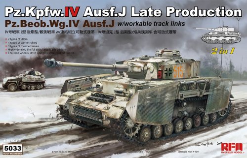 Przejdź do produktu RYE FIELD MODEL 5033 - 1:35 Pz.Kpfw.IV Ausf.J Late Production Pz.Beob.Wg.IV Ausf. J