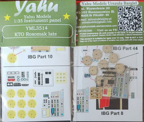 Przejdź do produktu YAHU YML3514 - 1:35 KTO Rosomak late tablica przyrządów