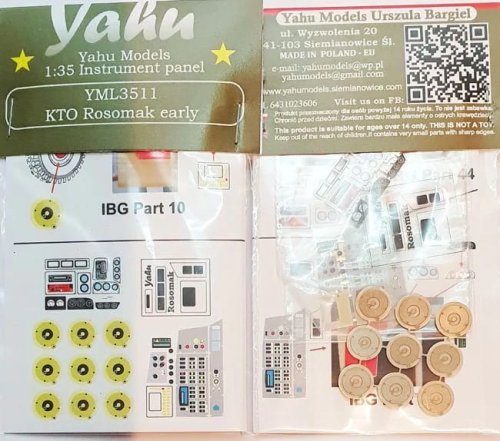 Przejdź do produktu YAHU YML3511 - 1:35 KTO Rosomak early tablica przyrządów