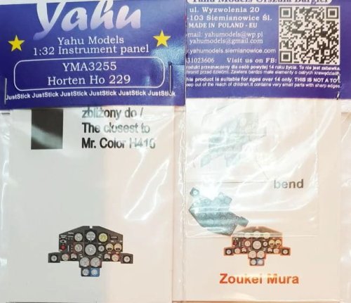 Przejdź do produktu YAHU YMA3255 - 1:32 Ho 229 tablica przyrządów