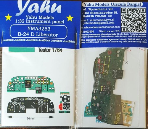 Przejdź do produktu YAHU YMA3253 - 1:32 B-24 D Liberator tablica przyrządów