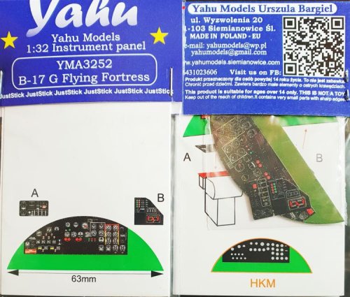 Przejdź do produktu YAHU YMA3252 - 1:32 B-17 G Flying Fortress tablica przyrządów
