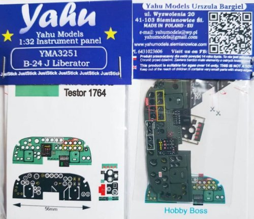 Przejdź do produktu YAHU YMA3251 - 1:32 B-24 J Liberator tablica przyrządów