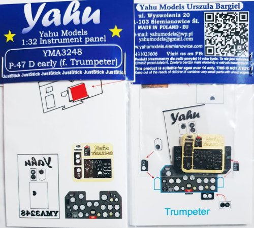 Przejdź do produktu YAHU YMA3248 - 1:32 P-47 D early tablica przyrządów