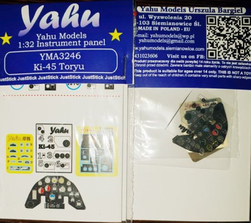 Przejdź do produktu YAHU YMA3246 - 1:32 Ki-45 Toryu tablica przyrządów