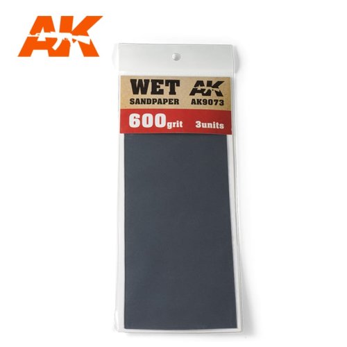 Przejdź do produktu AK INTERACTIVE 9073 - Papier ścierny do szlifowania na morko, 3 arkusze, gradacja 600