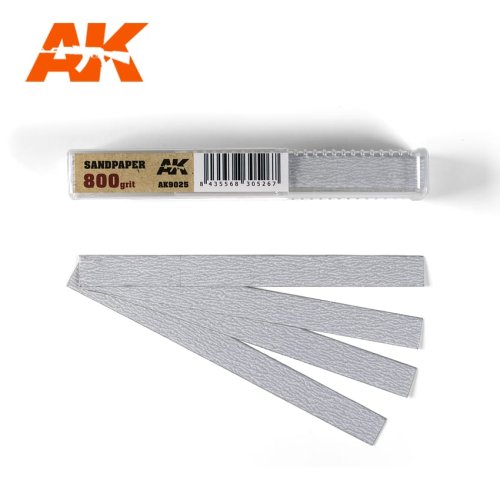 Przejdź do produktu AK INTERACTIVE 9025 - Papier ścierny w paskach 50 szt, gradacja 800