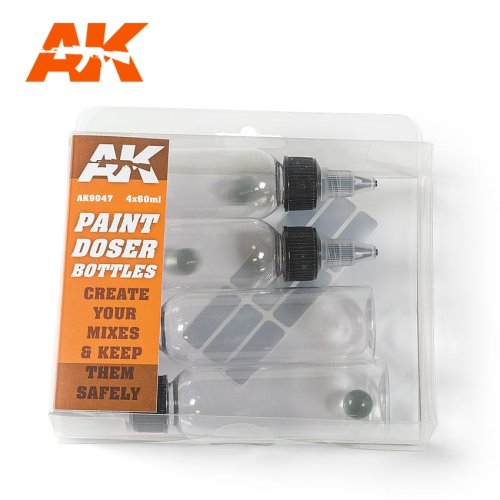 Przejdź do produktu AK INTERACTIVE 9047 - Puste pojemniki do farb 4x60ml