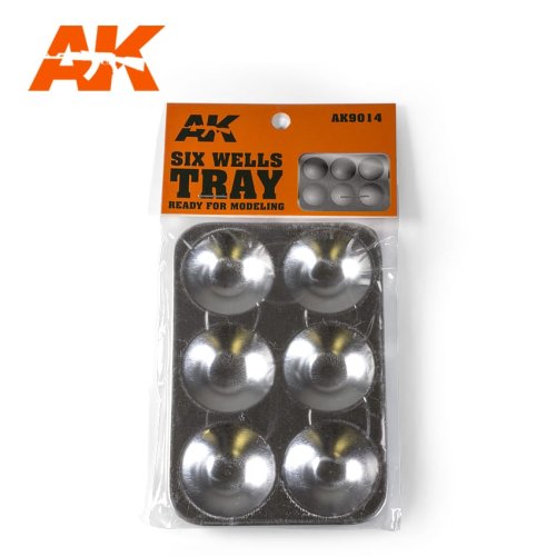 Przejdź do produktu AK INTERACTIVE 9014 - Paleta aluminiowa, 6 zagłębień