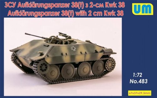 Przejdź do produktu UNIMODELS 483 - 1:72 Aufklärungspanzer 38(t) with 2 cm Kwk 38