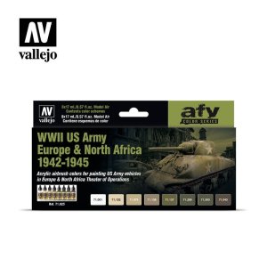 VALLEJO 71625 - WWII US Army Europe & North Africa 1942-1945 - Model Air Set