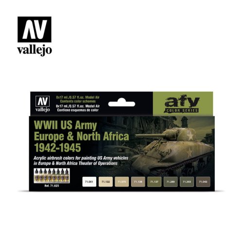 Przejdź do produktu VALLEJO 71625 - WWII US Army Europe & North Africa 1942-1945 - Model Air Set