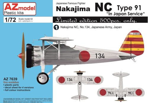 Przejdź do produktu AZ MODEL AZ 7639 - 1:72 Nakajima NC Type 91 - In Japan Service - Limited Edition