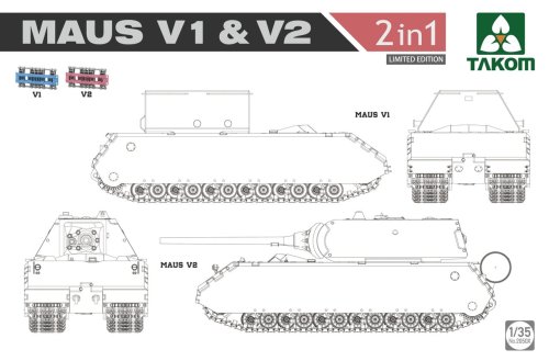 Przejdź do produktu TAKOM 2050X - 1:35 Maus V1 & V2 Limited edition