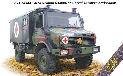 Przejdź do produktu ACE 72451 - 1:72 Unimog U1300L 4x4 Krankenwagen Ambulance