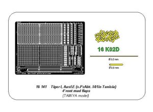ABER 16141 - 1:16 Tiger I, E Tunisia 501 abt Front mud flaps