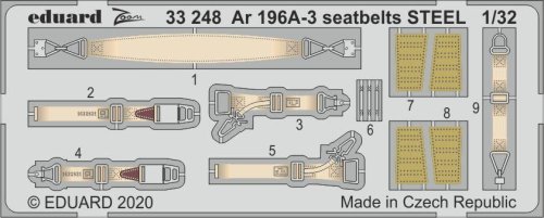 Przejdź do produktu Eduard 33248 - 1:32 Ar 196A-3 seatbelts - Steel