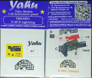 YAHU YMA4891 - 1:48 P-38 H Lightning tablica przyrządów