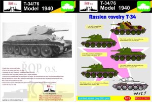 ROPOS MNFDT72017 - 1:72 T-34/76 Model 1940 - Russian cavalry T-34