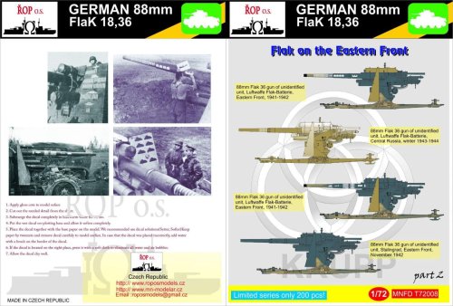 Przejdź do produktu ROPOS MNFDT72008 - 1:72 German 88mm Flak 18,36 - Flak on the Eastern Front