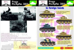 ROPOS MNFDT72003 - 1:72 Praga Pz.Kpfw. 38(t) - In foreign hands