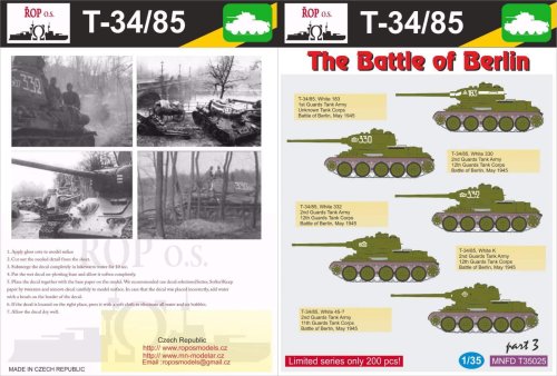 Przejdź do produktu ROPOS MNFDT35025 - 1:35 T-34/85 - The Battle of Berlin