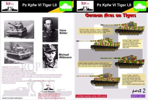 Przejdź do produktu ROPOS MNFDT35019 - 1:35 PzKpfw IV Tiger I,II - German aces on Tigers