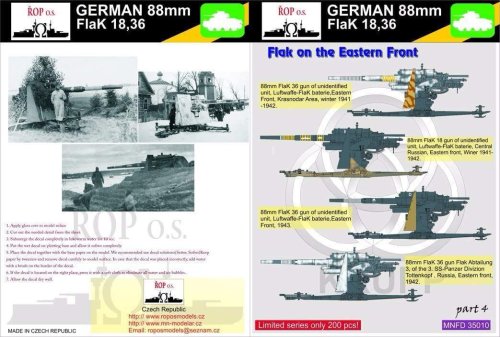 Przejdź do produktu ROPOS MNFDT35010 - 1:35 German 88mm Flak 18,36 - Flak on the Eastern Front