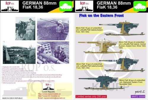 Przejdź do produktu ROPOS MNFDT35008 - 1:35 German 88mm Flak 18,36 - Flak on the Eastern Front